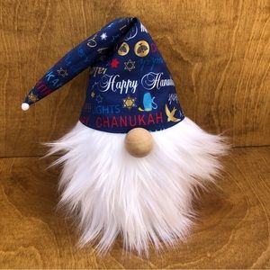 Dark blue happy Hanukkah